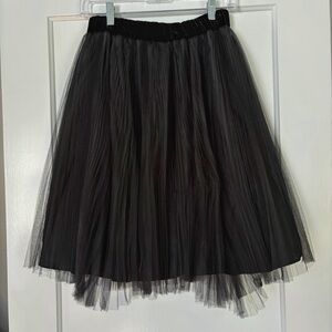 White House Black Market Black Tulle Skirt - Size XS